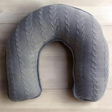 Imagem de Almofada de Amamentação de Tricot Cinza Escuro