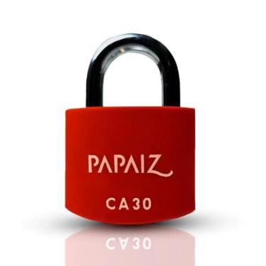 Imagem de Cadeado em Alumínio de 30mm CA30 Vermelho - PAPAIZ