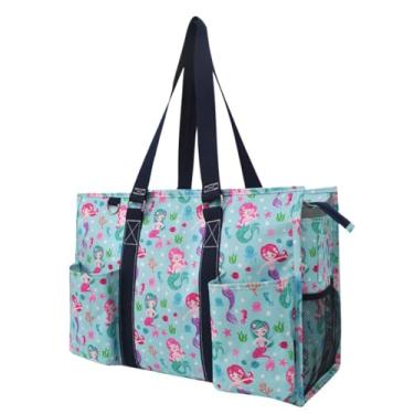 Imagem de NGIL Bolsa utilitária resistente à água, fecho de zíper superior, presentes perfeitos para mulheres trabalhadoras, enfermeiras, bolsa de ginástica, Sereia-azul-marinho, Medium