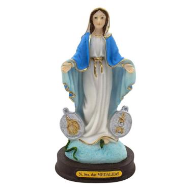 Imagem de Imagem Nossa Senhora Das Graças Medalha Milagrosa Resina 15