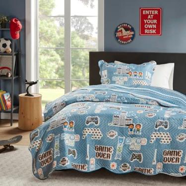 Imagem de Kit Colcha Infantil Cobre Leito 2 Peças, Matelassê Ultrassônico 160x240cm Personagens Divertidos Menina/Menino (GAME)