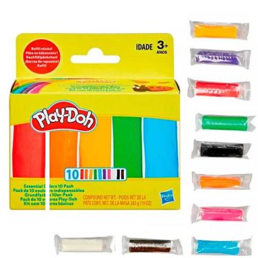 Imagem de Kit Massinha Play-Doh com 10 Cores Básicas 284g G1718 - Hasbro