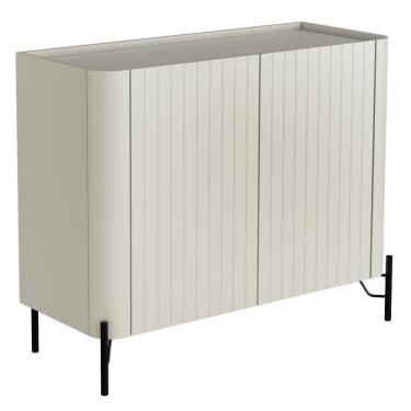 Imagem de Aparador Buffet Sala de Jantar 2 Portas Brise Pés Industrial Preto Naim I03 Luna - Lyam Decor