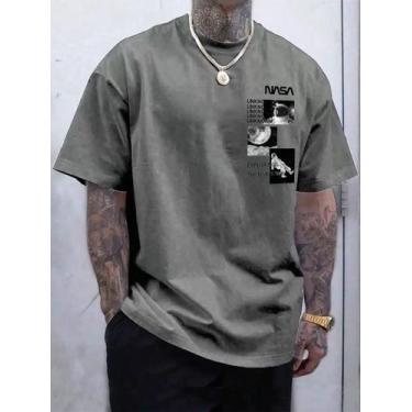 Imagem de Camiseta Masculina Basica Estampada Nasa Astronauta Algodão - crushed,