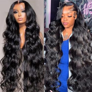 Imagem de Peruca Pizazz Transparent Lace Front 30 polegadas Body Wave Human Hair
