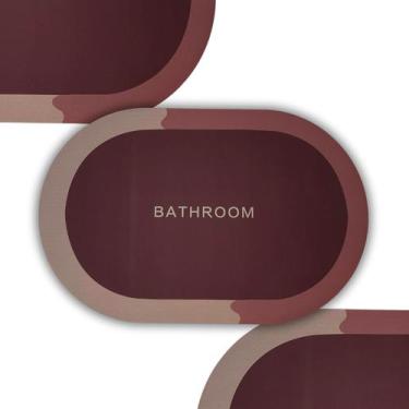 Imagem de Tapete Magico Ultra Absorvente Antiderrapante OVAL Casa Banheiro - Mal