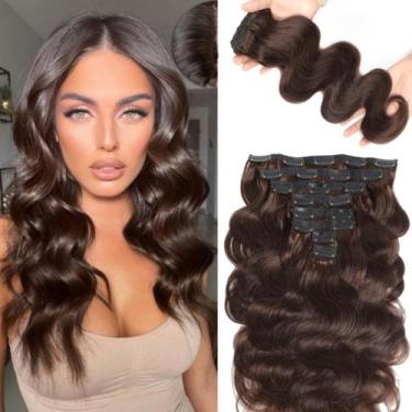 Imagem de Extensões de cabelo Clip In LUMIERE Dark Brown Body Wave 120g