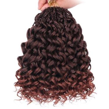 Imagem de Cabelo de crochê Leeven Gogo Curl 25 cm Ombre Ginger Ocean Wave
