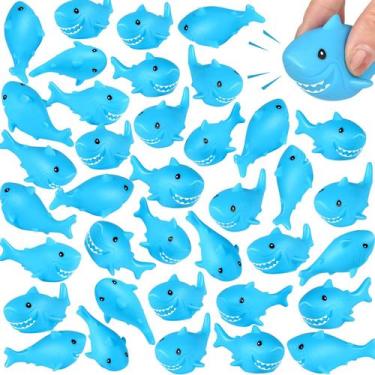 Imagem de Rubber Bath Sharks Mototo Blue 60 peças para crianças