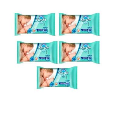 Imagem de kit 5 Pacotes Toalha Umedecida Fiesta - 500 toalhinhas - Maxi Confort