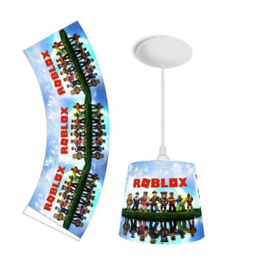 Imagem de Pendente luminaria de teto infantil bebe- roblox red - @tacadão da Dec