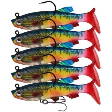 Imagem de kit 5 Iscas Artificiais movimento Realista soft shad bait-Unissex