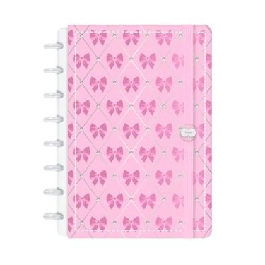 Imagem de Caderno De Disco Iscool Inteligente P Coquette Candy Pop Doce Laços Rosa