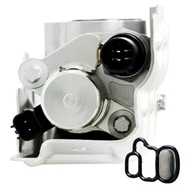 Imagem de MYSMOT Válvula de carretel conjunto solenoide VTEC com interruptor de pressão de óleo de sincronização para Hon-da Accord 2.4L, Civic 2.0L, CR-V, Element, Acur-a RSX 15810RAAA03, 15810-RAA-A01, 917