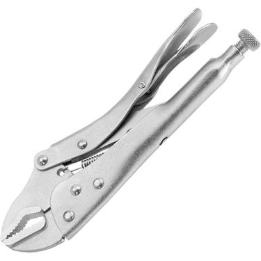 Imagem de Alicate de Pressão 25cm (10 Pol) Mandíbula Curva | Ferramenta Multiuso Fixação Hidráulica Parafusos Porcas Alta Pressão Aço Carbono Resistente Durável Leve.