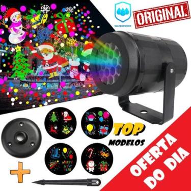Imagem de Projetor Laser Espeto Desenho Holográfico Natal Jardim Externo Casa Lu