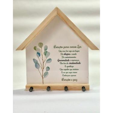 Imagem de Porta Chaves Casinha em MDF com Acabamento em Sublimação - Arks Presen