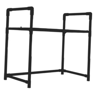 Imagem de DimyFew Prateleira para forno de micro-ondas, prateleira multifuncional para, despensa estável, organizador de balcão doméstico, 1 Camada Branca