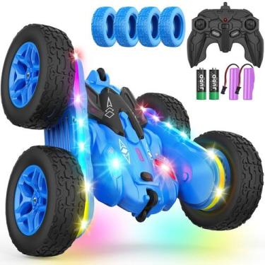 Imagem de Carro de controle remoto Terucle Stunt RC Car 360 giratório 4WD azul