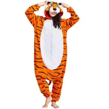 Imagem de Pijama DarkCom Onesie Christmas Tiger Cosplay Adulto Unissex