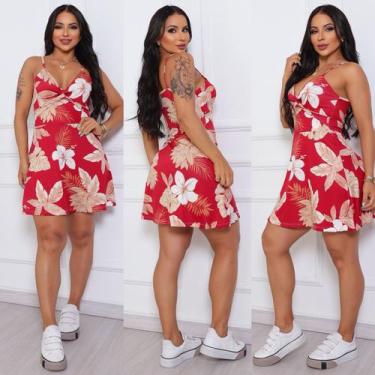 Imagem de Vestido Verão Alcinha Curto Estampado Rodado - MDModas