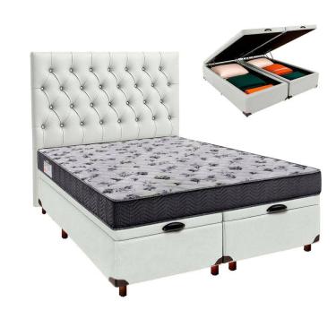 Imagem de Cama + Bau Blindado E Colchão Ortobom D33 Casal - Iso100 + Cabeceira