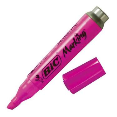Imagem de Caneta Marca Texto Marking Fluorescente Rosa Bic