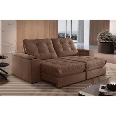 Imagem de Sofá Retrátil Botucatu 1,80M 02 Lugares Molas Ensacadas TXR, Cobre