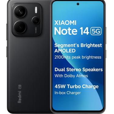 Imagem de Smartphone Celular Note 14 5G, 256GB, 8GB RAM, Tela 6,67? AMOLED 120Hz, Câmera 108MP, Bateria 5110mAh, Android 14, Dual SIM