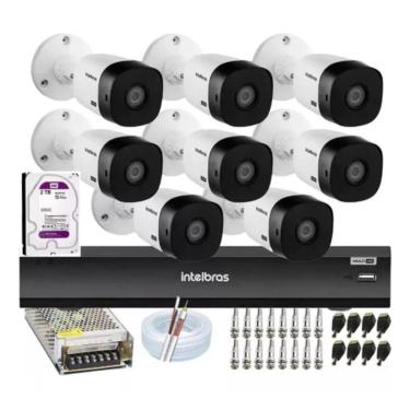Imagem de Kit Intelbras 8 Camera Segurança 1220b Fullhd Dvr Imhdx 3008 Com hd 2tb Wd Purple