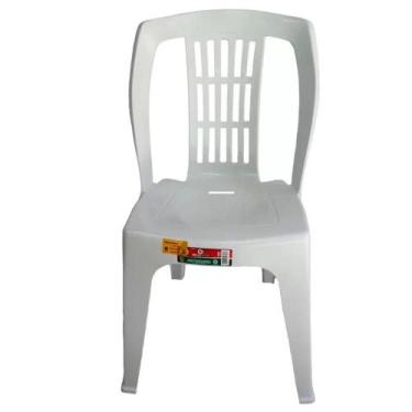 Imagem de Kit 4 Cadeira Plás. Bistrô Branca Reforçada Capac. 182kg - ALTOGIRO