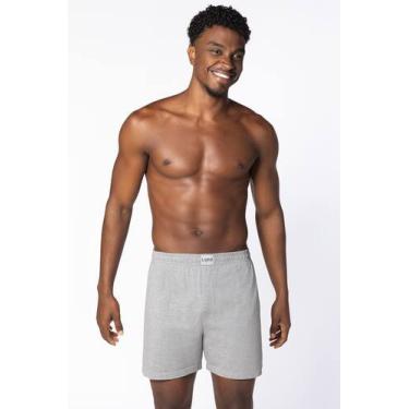 Imagem de Cueca Samba Canção Adulto Algodão Lupo 18611, GG, Chumbo mescla