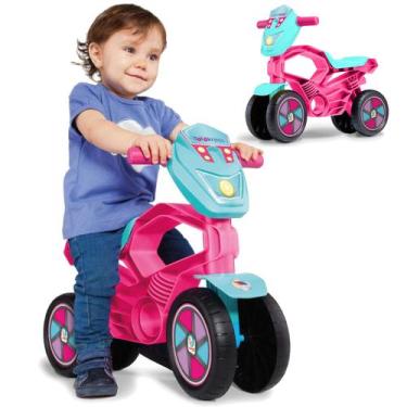 Imagem de Bicicleta de Equilíbrio Moto 4 Rodas Sem Pedal Totokros Rosa - Cardoso