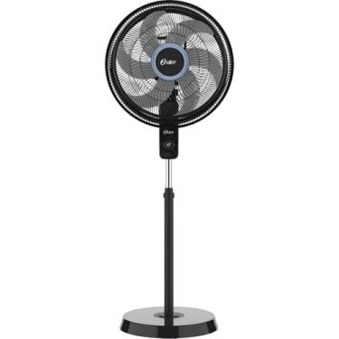Imagem de Ventilador de Coluna 40 cm 126 W 3 Velocidades 6 Pás Oscilante Preto com Base Estável