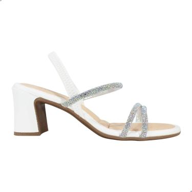 Imagem de Sandália Feminina Mississipi salto Bloco Branco Mc414.0007