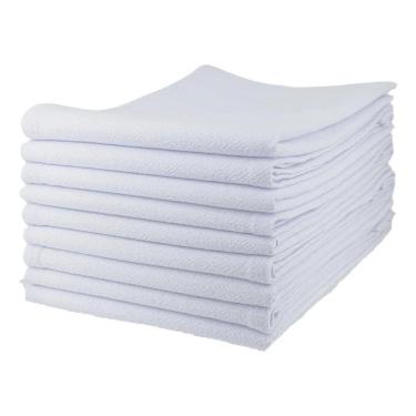 Imagem de Pano De Prato Pé De Galinha Tati Liso Com Bainha 10 Unidades