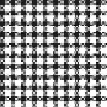 Imagem de Tecido Tricoline Xadrez Preto com Branco (7 mm) - Peripan - 50 x 150 c