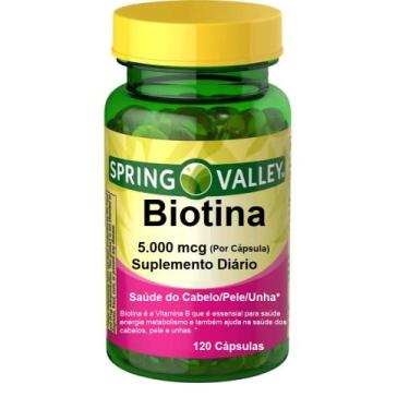Imagem de Biotina 5000 Mcg Spring Valley® - 120 Capsulas - Eua