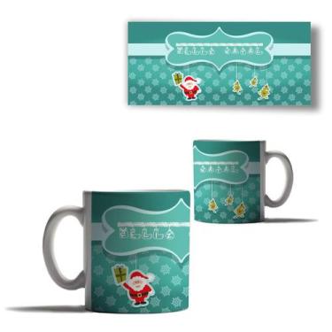 Imagem de Caneca Porcelana Feliz Natal Mensagem Cores Noel Variadas - Enjoy Shop