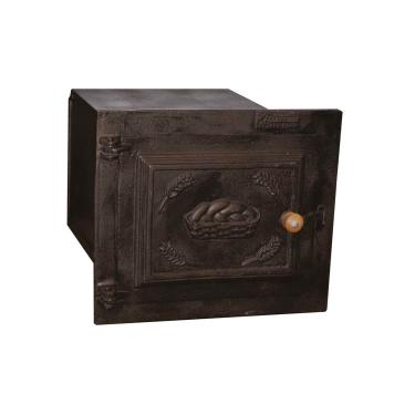 Imagem de Forno Ferro Fogão a Lenha Pequeno Porta de Ferro 50x35x30cm