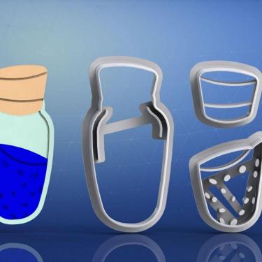 Imagem de Cortador Fortnite -Frasco Poção Modular Tamanho 5 Cm