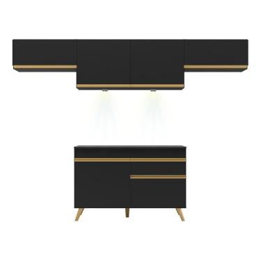 Imagem de Cozinha Compacta 4 Peças Com Leds Veneza Up Multimóveis