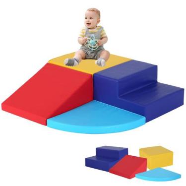 Imagem de Foam Corner Climber Qxznby de 4 peças para crianças de 1 a 3 anos