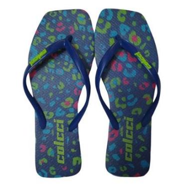 Imagem de Chinelo Colcci Feminino Onça Color Azul-Feminino