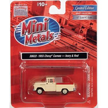 Imagem de Classic Metal Works 1955 Chevy Pickup Cameo (marfim e vermelho) Escala 1:87 HO