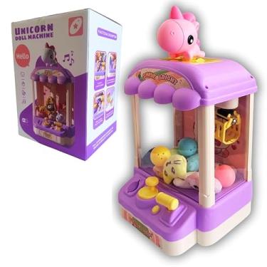 Imagem de Mini Máquina De Pegar Ursinhos UNICORNIO, Máquina De Pegar Bichinhos De Pelúcia, Máquina De Garra Infantil, Mini Máquina De Pegar Pelúcia Com Sons, Máquina De Pegar Ursinhos De Brinquedo, Grua