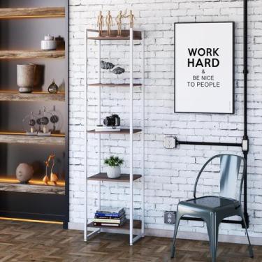 Imagem de Estante Dynamica 45X30X187cm C/05 Prateleiras Estrutura Branca - Compa