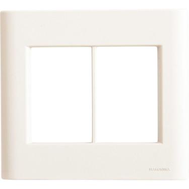 Imagem de Placa 6 Postos 4x4 Tramontina Giz Branca Soft Touch Suporte Tramontina