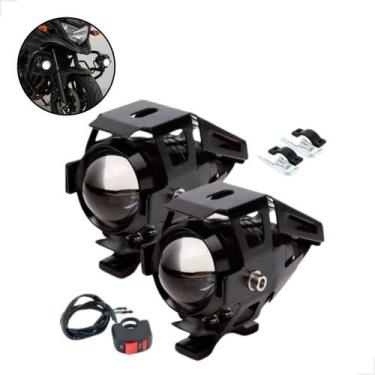 Imagem de Kit Par Farol de Milha Ultra Led U5 12v Auxiliar Neblina IP67 Moto Bot