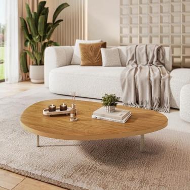 Imagem de Mesa de Centro Orgânica Dubai Oval Moderna Decorativa